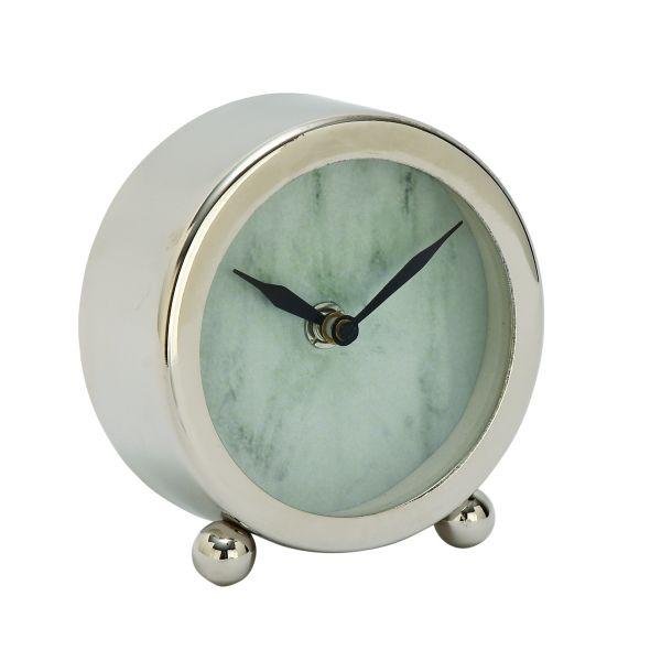 Reloj de Mesa de Acero Inoxidable 10.2 x 10.2 Cms - Eugenia's Gifts Accents