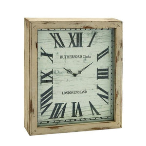 Reloj de Pared Cuadrado de Madera 38.1 x 45.7 Cms - Eugenia's Gifts Accents