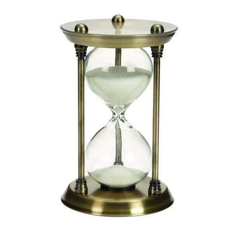 Reloj de Arena de Metal color Cobre 17.8 X 10.2 cms - Eugenia's Decoracion y Regalos