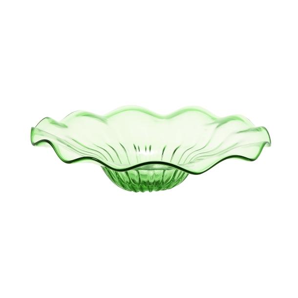 Plato de Cristal Verde de Mar 45.7 X 12.7 cms - Eugenia's Gifts Accents