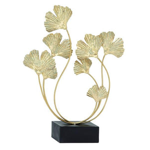 Escultura de Metal de Flores Doradas 45.7 cm x 56 cm Alta - Eugenia's Gifts Accents