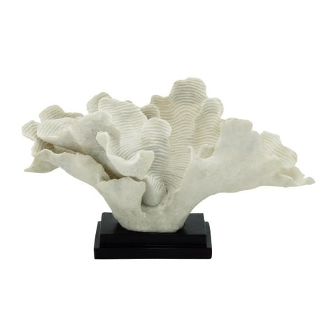 Escultura con forma de Coral Blanco A 53.3 cm x 25.4 cm - Eugenia's Gifts Accents
