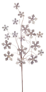 Rama con Copos de Nieve Congelados de 28" (71.1 cm) - Eugenia's Decoracion y Regalos