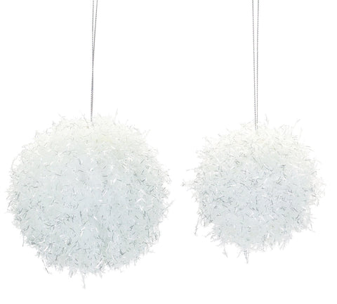 Ornamentos de bola de la nieve de plástico / espuma - Eugenia's Gifts Accents