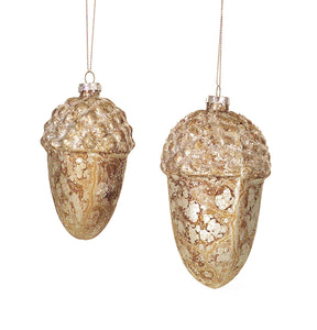 Ornamentos de cristal con forma de bellota - Eugenia's Gifts Accents