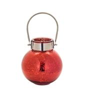 Porta velas Rojo Esfera Vidrio 20.3 cm - Eugenia's Gifts Accents