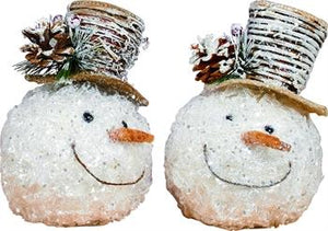 Cabezas Nevada de Hombre de Nieve Chico - Eugenia's Gifts Accents