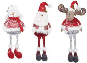 peluche Santa Claus, Venado y Hombre de Nieve Sentado Grande - Eugenia's Gifts Accents