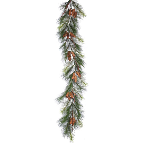 Bavarian Pine c/Piñas Guirnalda 6' x 15" (1.8 m x 38 cm) - Eugenia's Decoracion y Regalos
