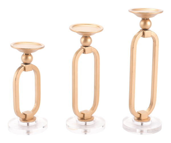 Candelabro Lucite Gold Mediano - Eugenia's Gifts Accents
