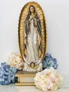 Virgen de Guadalupe Mediana Plata/Oro - Eugenia's Gifts Accents